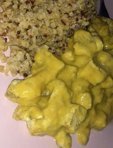 Cliquez pour zoomer ! Blancs de poulet sauce moutarde et curry Thermomix par rym69