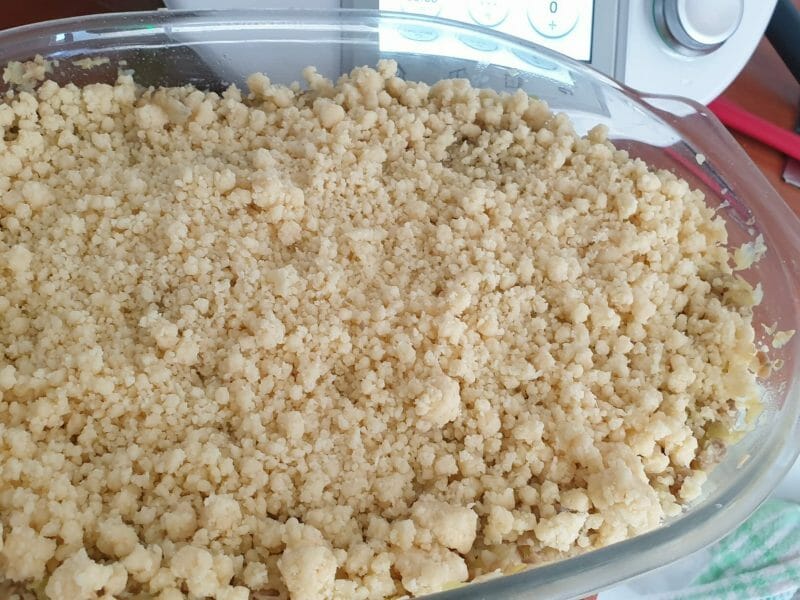 Cliquez pour zoomer ! Crumble poulet, courgettes et parmesan Thermomix par sophie33240