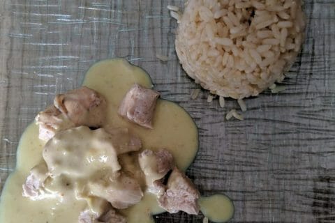 Cliquez pour zoomer ! Blancs de poulet sauce moutarde et curry au Thermomix