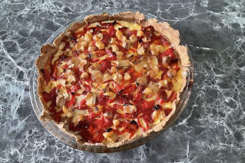 Cliquez pour zoomer ! Quiche poivrons et chorizo Thermomix par stop