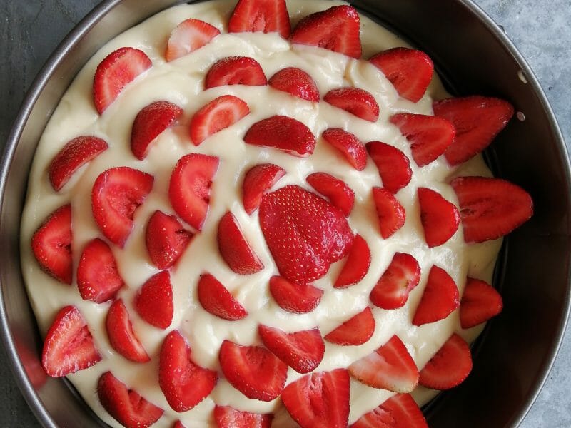 Cliquez pour zoomer ! Gâteau aux fraises Thermomix par Sylvette