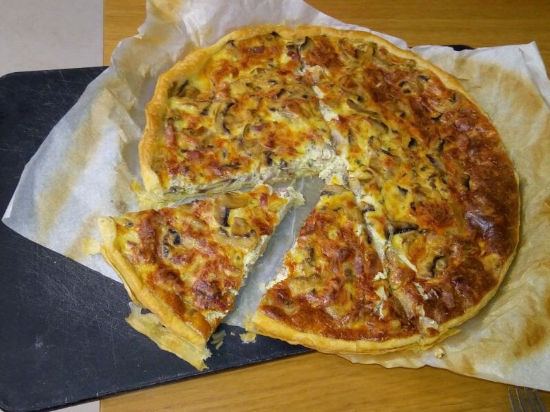 Cliquez pour zoomer ! Tarte champignons et lardons Thermomix par Sylvette