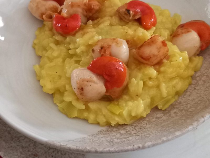 Cliquez pour zoomer ! Risotto aux Saint Jacques et poireaux Thermomix par raphle10