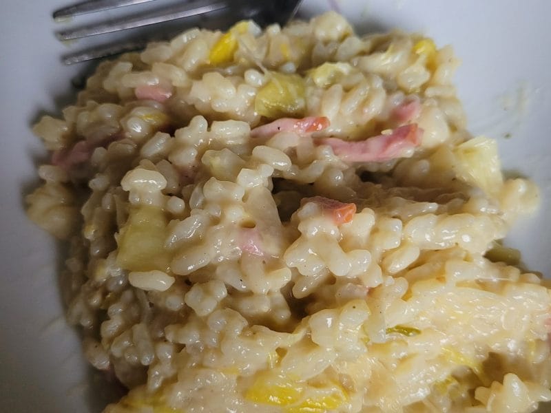 Cliquez pour zoomer ! Risotto poireaux et lardons Thermomix par rolie64🍒