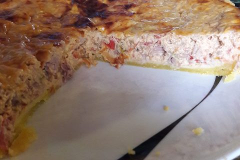 Cliquez pour zoomer ! Tarte au thon, tomate et moutarde Thermomix par Ikiru