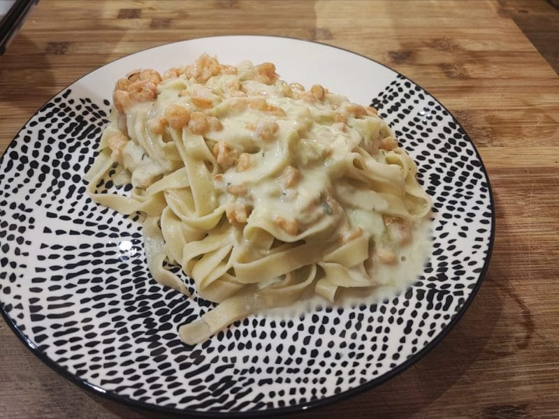 Cliquez pour zoomer ! Tagliatelles à la crème de poireaux Thermomix par smail