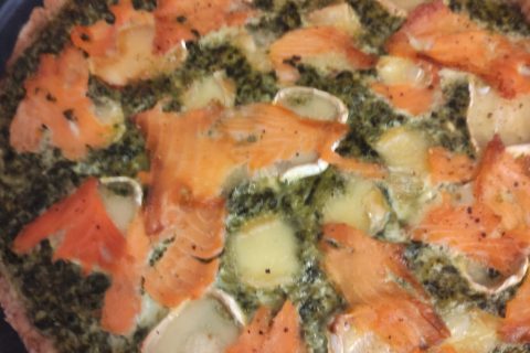 Cliquez pour zoomer ! Tarte épinards, saumon et chèvre Thermomix par nesrine4