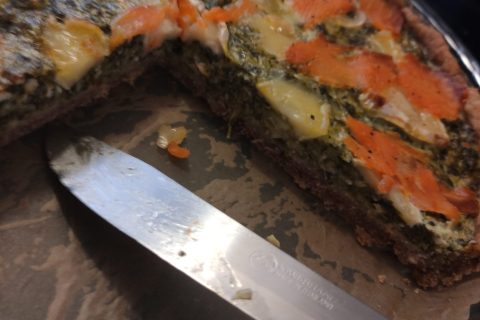 Cliquez pour zoomer ! Tarte épinards, saumon et chèvre Thermomix par nesrine4