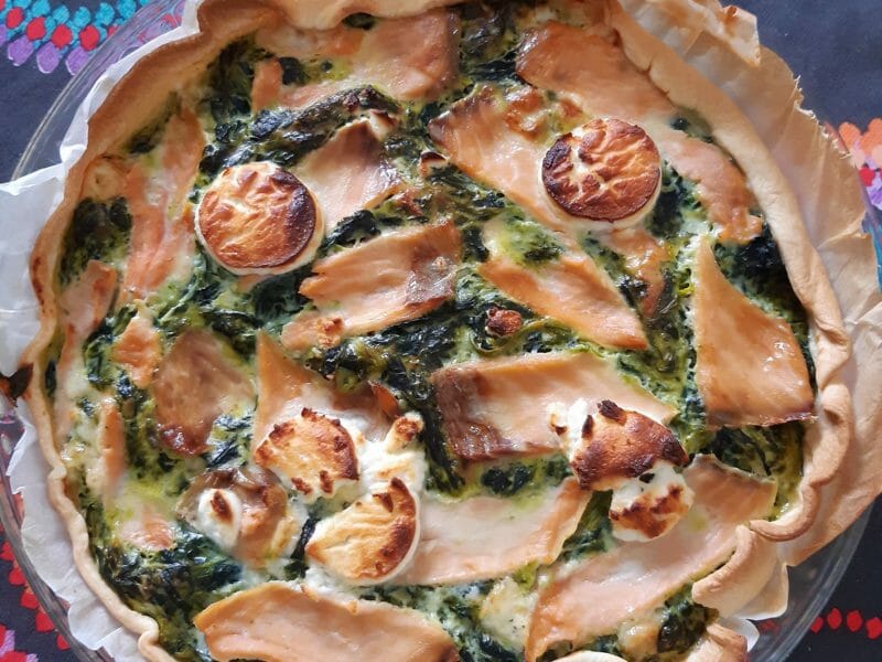 Cliquez pour zoomer ! Tarte épinards, saumon et chèvre Thermomix par Jerome7