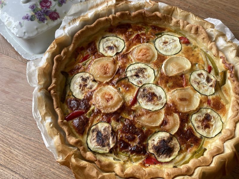 Cliquez pour zoomer ! Quiche poivrons et courgettes Thermomix par rvbo44