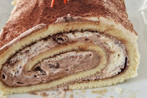 Cliquez pour zoomer ! Bûche Tiramisu Thermomix par ALINE1964