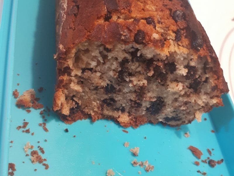 Cliquez pour zoomer ! Cake banane et pépites de chocolat Thermomix par Jennydoudou