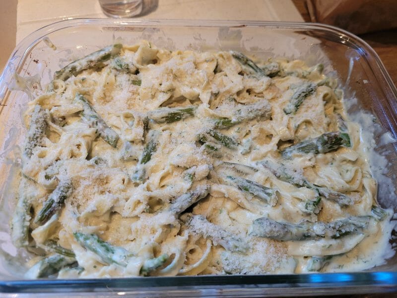 Cliquez pour zoomer ! Tagliatelles aux asperges vertes Thermomix par Jennydoudou