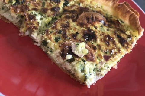 Cliquez pour zoomer ! Tarte courgette, jambon & chèvre au Thermomix