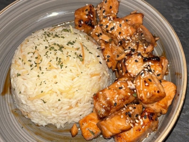 Cliquez pour zoomer ! Saumon teriyaki Thermomix par christellehh