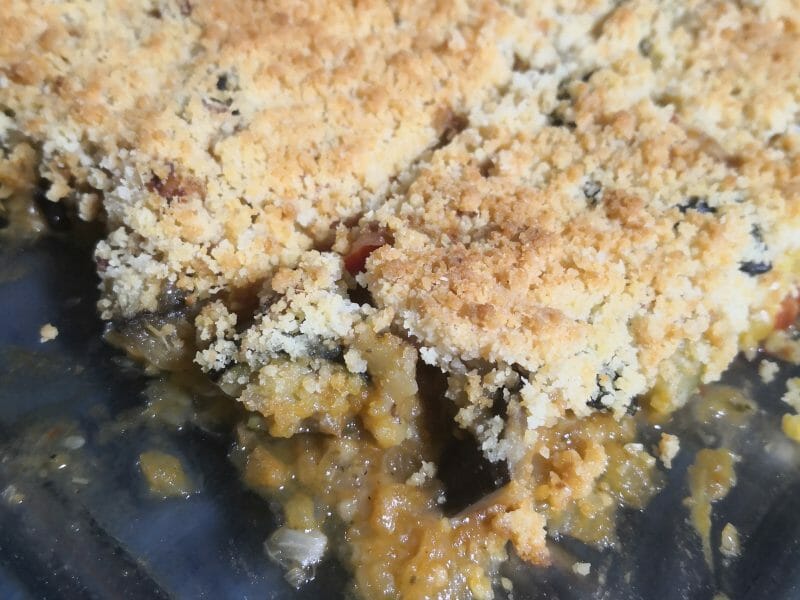 Cliquez pour zoomer ! Crumble aux légumes provençaux Thermomix par Laurane