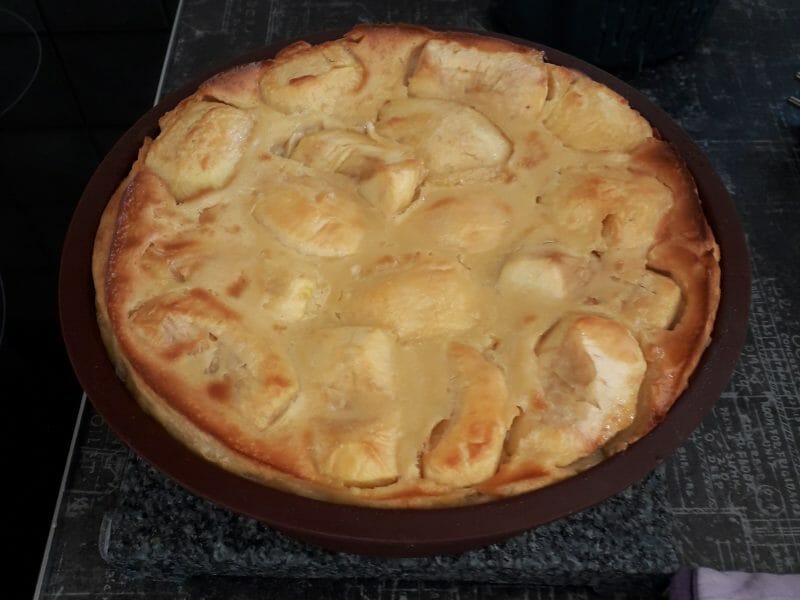 Cliquez pour zoomer ! Flognarde aux pommes (clafoutis aux pommes) Thermomix par Bois des dames