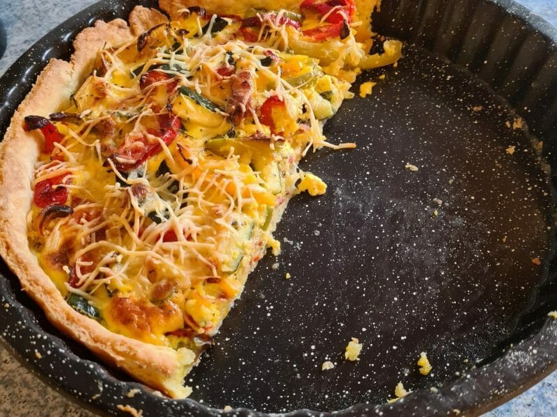 Cliquez pour zoomer ! Quiche poivrons et courgettes Thermomix par Christel72