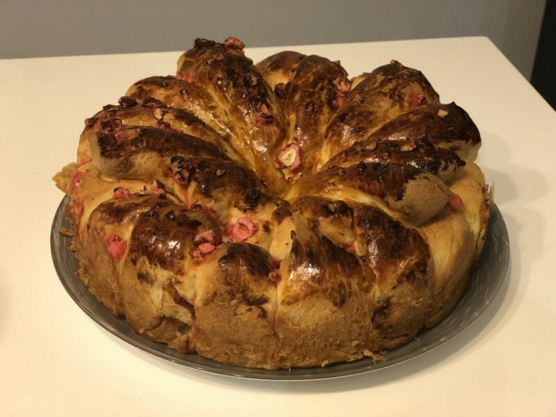 Cliquez pour zoomer ! Brioche aux pralines roses Thermomix par Anthony Silva