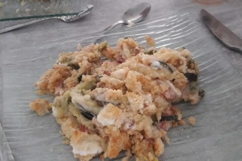 Cliquez pour zoomer ! Crumble courgettes, chèvre et lardons Thermomix par Lane44850