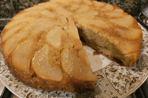 Cliquez pour zoomer ! Gâteau renversé aux poires Thermomix par Dounia