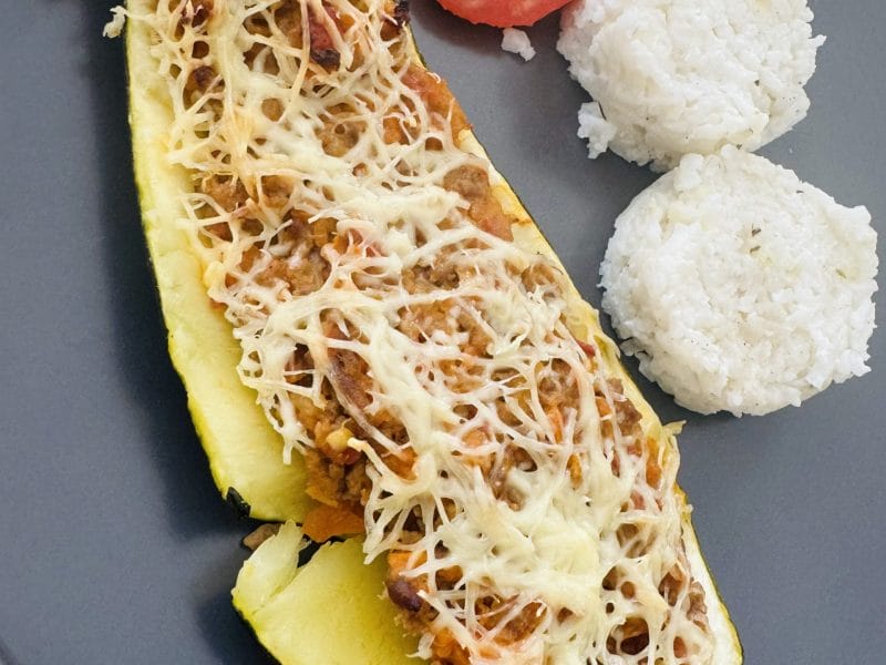 Cliquez pour zoomer ! Courgettes farcies à la viande hachée Thermomix par elothermomix