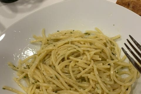 Cliquez pour zoomer ! Spaghetti à l’ail et à l’huile d’olive au Thermomix