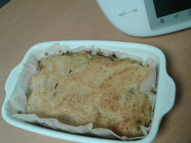 Cliquez pour zoomer ! Crumble courgettes, basilic et parmesan Thermomix par Stagef