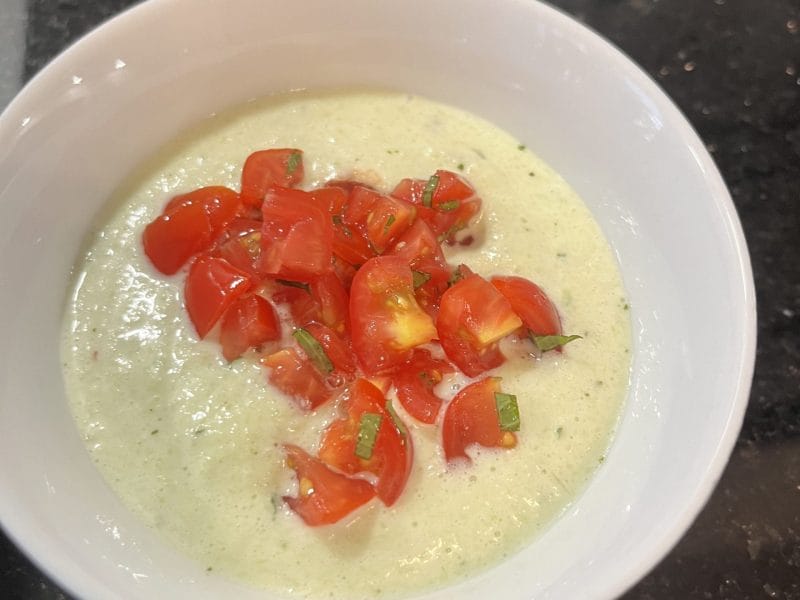 Cliquez pour zoomer ! Soupe froide concombre et menthe Thermomix par pierrealain