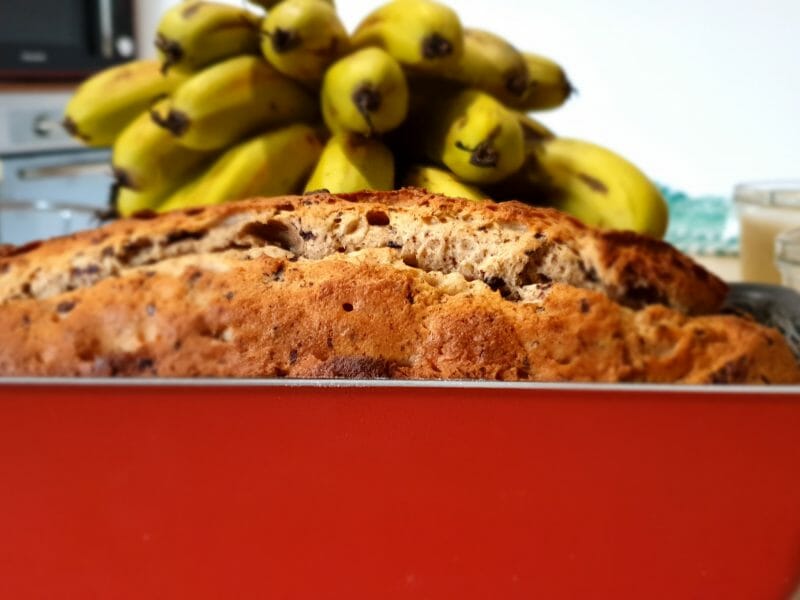 Cliquez pour zoomer ! Cake banane et pépites de chocolat Thermomix par Mirenda