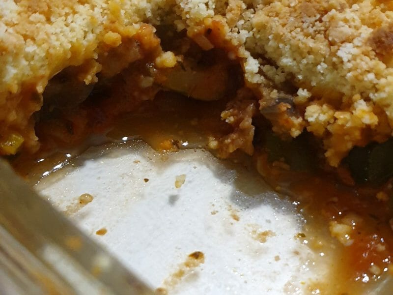 Cliquez pour zoomer ! Crumble aux légumes provençaux Thermomix par Mirenda