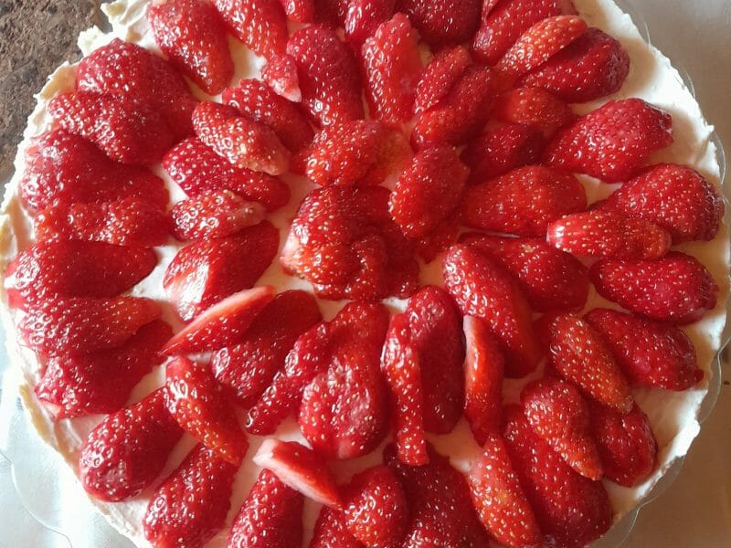Cliquez pour zoomer ! Tarte aux fraises sans cuisson Thermomix par Marjophel