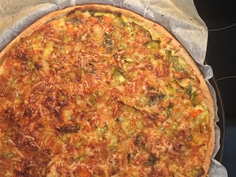 Cliquez pour zoomer ! Tarte aux poireaux et gorgonzola Thermomix par Tartine & Coccinelle