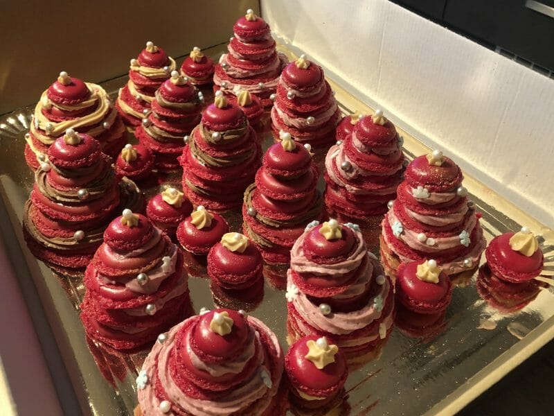 Cliquez pour zoomer ! Sapins de macarons à la framboise Thermomix par Maetomnono