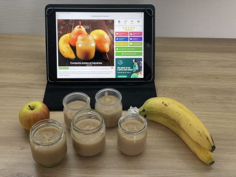 Cliquez pour zoomer ! Compote poires et bananes Thermomix par titi37100