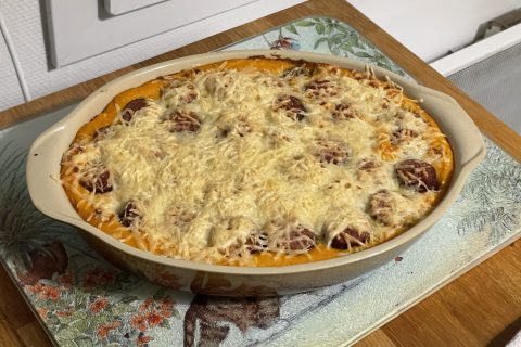 Cliquez pour zoomer ! Gratin de butternut à la saucisse de Montbéliard Thermomix par titi37100