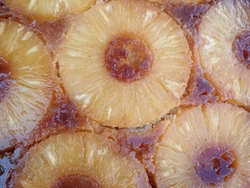 Cliquez pour zoomer ! Gâteau renversé à l’ananas Thermomix par Carwi 🍍