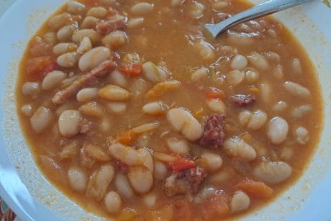 Cliquez pour zoomer ! Mijoté d’haricots blanc légumes et chorizo Thermomix par Nel03