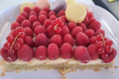 Cliquez pour zoomer ! Tartelettes framboises sur crème d’amande et pistache Thermomix par Nel03