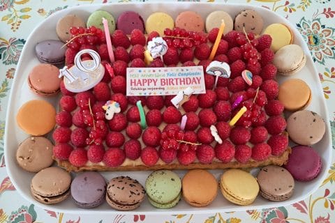 Cliquez pour zoomer ! Tartelettes framboises sur crème d’amande et pistache Thermomix par Nel03