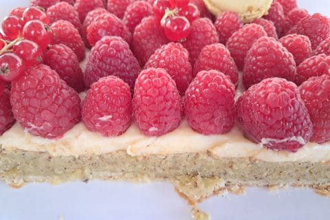 Cliquez pour zoomer ! Tartelettes framboises sur crème d’amande et pistache Thermomix par Nel03