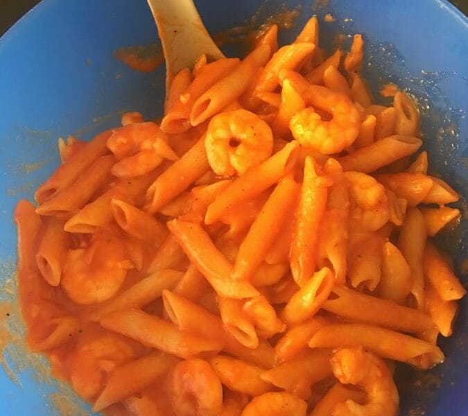 Cliquez pour zoomer ! Spaghettis aux crevettes et à l’ail Thermomix par Sandrine_10