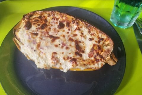 Cliquez pour zoomer ! Courge spaghetti à la crème et aux lardons Thermomix par gusparo