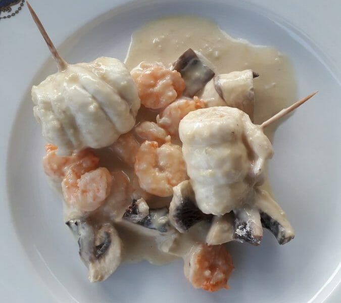 Cliquez pour zoomer ! Filets de sole aux crevettes et champignons Thermomix par Totaude