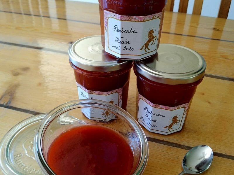 Cliquez pour zoomer ! Confiture fraise rhubarbe Thermomix par Ludivine_9