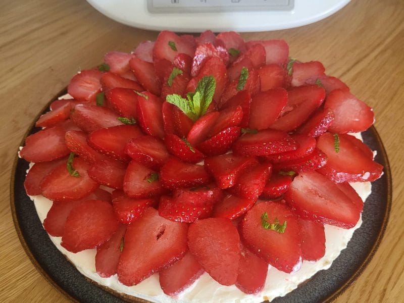 Cliquez pour zoomer ! Tarte aux fraises sans cuisson Thermomix par Audrey91310