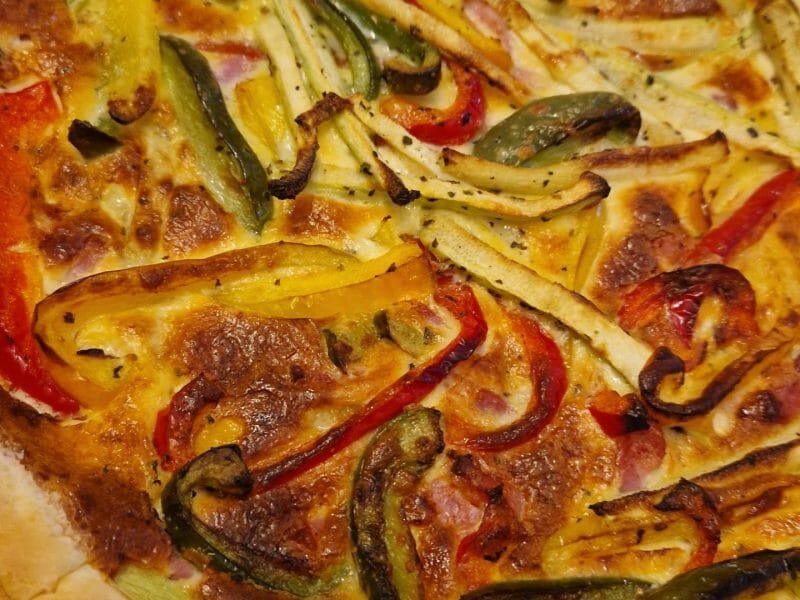 Cliquez pour zoomer ! Quiche poivrons et courgettes Thermomix par Mandy 🌺