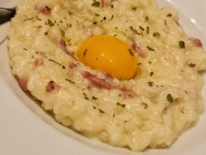 Cliquez pour zoomer ! Risotto façon carbonara Thermomix par Mandy 🌺