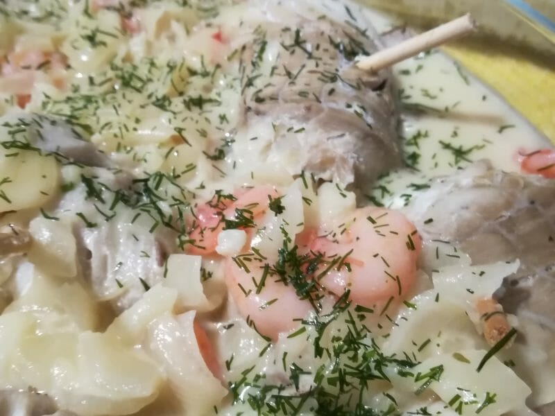 Cliquez pour zoomer ! Filets de sole aux crevettes et champignons Thermomix par MatLenPA