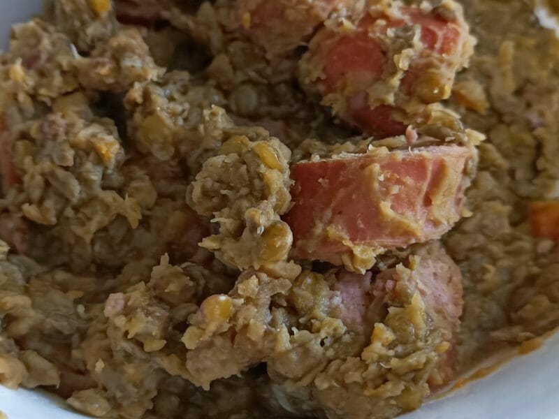 Cliquez pour zoomer ! Lentilles et ses saucisses Thermomix par Ce83